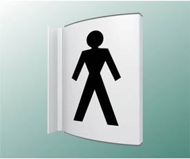 Male Toilet Projecting SIgn 