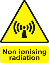 Non Ionising Radiation Radiation pictogram with the text Non ionising radiation