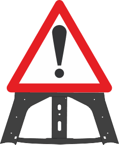 562 Other Danger Folding Plastic Sign 