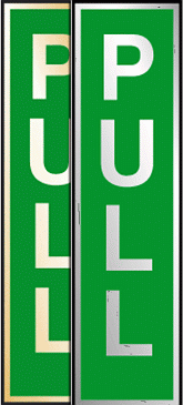 Prestige pull sign 
