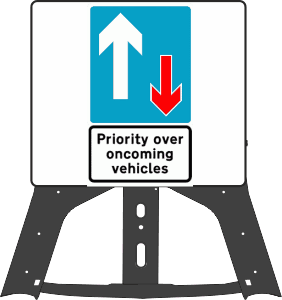 811 Priority Folding Plastic Sign 
