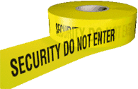 Security do not enter barrier tape 