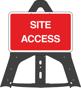 Site Access Folding Plastic Sign 