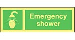 emergency shower  safety sign