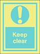 keep clear  safety sign