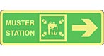 muster station right  safety sign