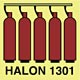 halon battery  safety sign