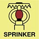 space protected by sprinkler  safety sign