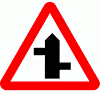 DOT No 507.1   Staggered Junction Ahead 4  safety sign