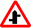 DOT No 507.1   Staggered Junction Ahead  safety sign