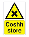 Coshh store sign  safety sign