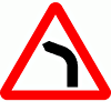 DOT No 512   Left Bend ahead  safety sign