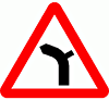 DOT No 512.1 left junction on outside of bend ahead  safety sign