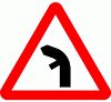 DOT No 512.2  left junction on inside of bend ahead  safety sign