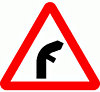 DOT No 512.2   right junction on inside of bend ahead  safety sign