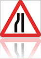 517 Reversible Road narrows  safety sign