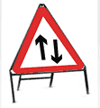521 Two way traffic  safety sign