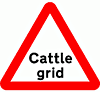 DOT No 552  Cattle grid  safety sign
