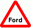DOT No 554 Ford Warning Sign  safety sign
