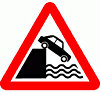 DOT No 555  Quayside Ahead  safety sign