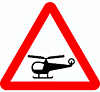 DOT No 558.1 Beware of Low helicopters  safety sign