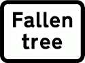 DOT NO 563 Fallen tree  safety sign
