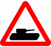 DOT No 582 Beware of Military Vehicles  safety sign