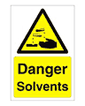 Danger Solvents sign  safety sign
