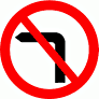 DOT No 613 No left turn  safety sign