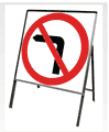 613 No left turn  safety sign