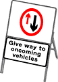 615 Priority to oncoming traffic  safety sign