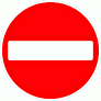 DOT No 616  No entry  safety sign