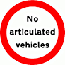 DOT No 622.4 No Articulated Vehicles  safety sign