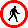 DOT No 625.1  No Pedestrians  safety sign