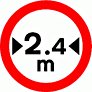 DOT No 629 Width limit  safety sign