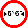 DOT No 629 Width limit ft  safety sign