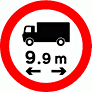 DOT No 629.1 Vehicle length  safety sign