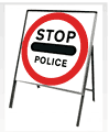 633 Stop Police  safety sign
