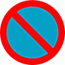 DOT No 636  No waiting  safety sign