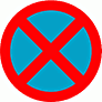 DOT No 642 No stopping  safety sign