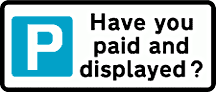 DOT NO 661.4 Pay and display  safety sign