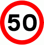 DOT No 670  Maximum Speed 50mph  safety sign