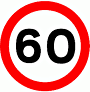 DOT No 670 Maximum Speed 60mph  safety sign