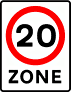 DOT NO 674 20mph zone 3  safety sign