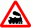 DOT No 771 Level crossing without gate or barrier ahead  safety sign