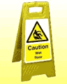 Caution Wet floor freestanding sign  safety sign