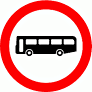 DOT No 952  no buses  safety sign