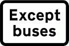 DOT NO 954 Except buses  safety sign