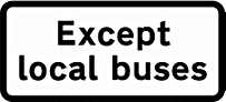 DOT NO 954.2 Local buses  safety sign