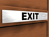 Acrylic exit sign  safety sign